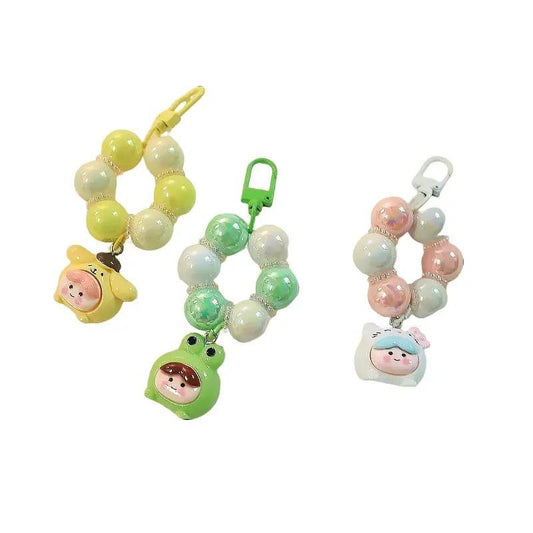 Cute pop bean keychain